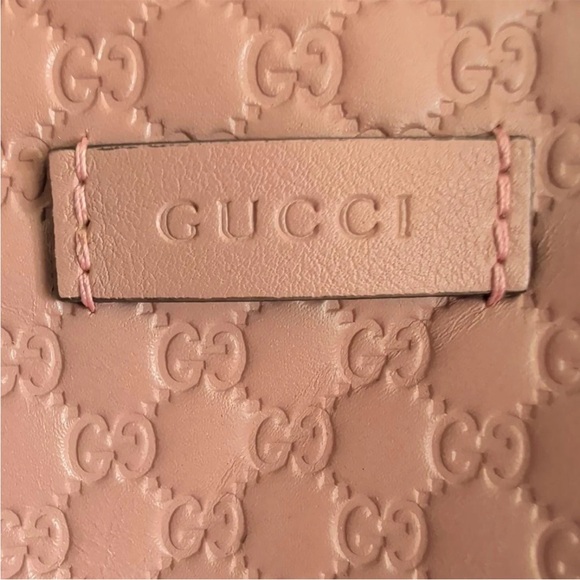 Gucci Dusty Pink Embossed Tote Bag - Picture 9 of 10